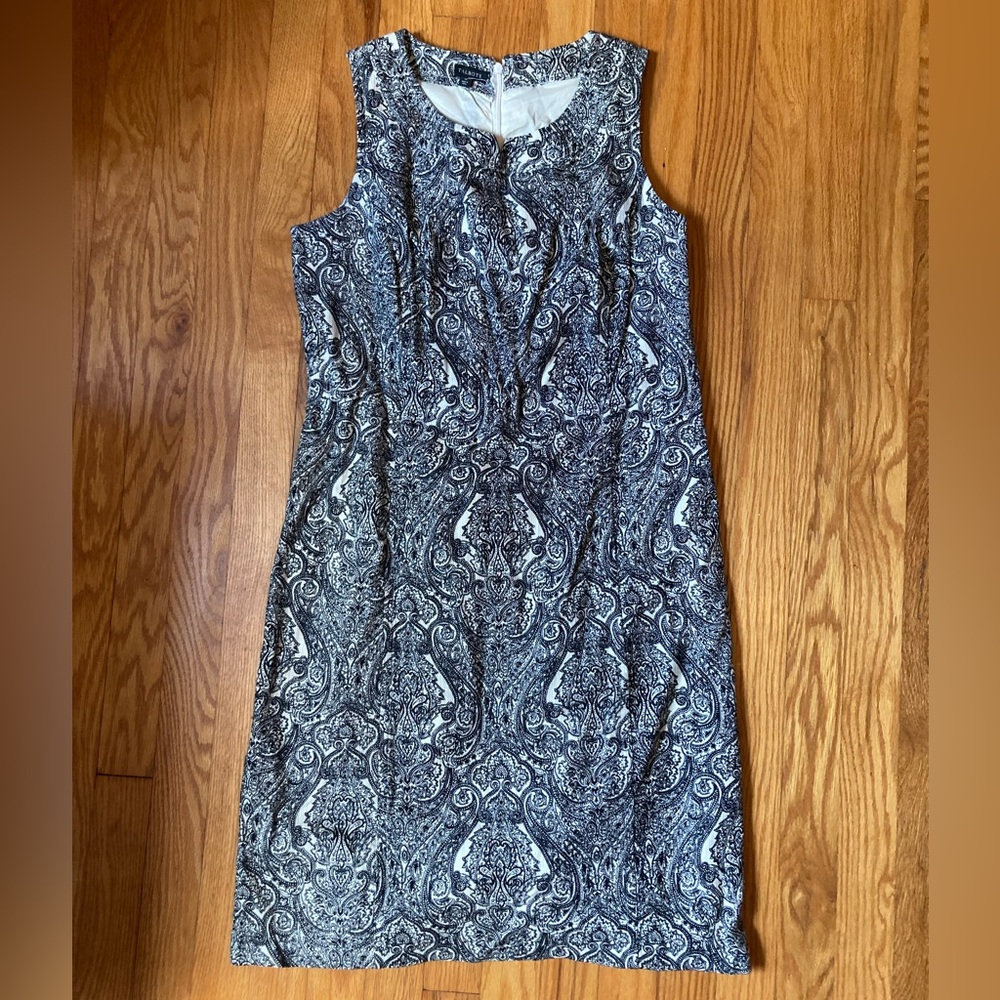 Talbots Black and White paisley Dress 🖤🤍🖤🤍
